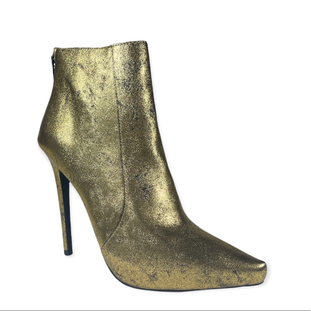 Nykia Gold Heel Boot